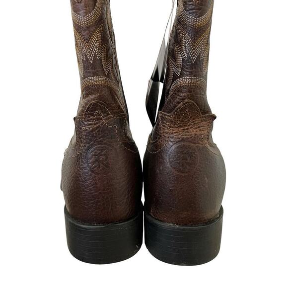 Tony Lama Pitstop Stockman Western Boot Mens 10 EXTRA WIDE Leather Ranch NEW - Picture 7 of 11